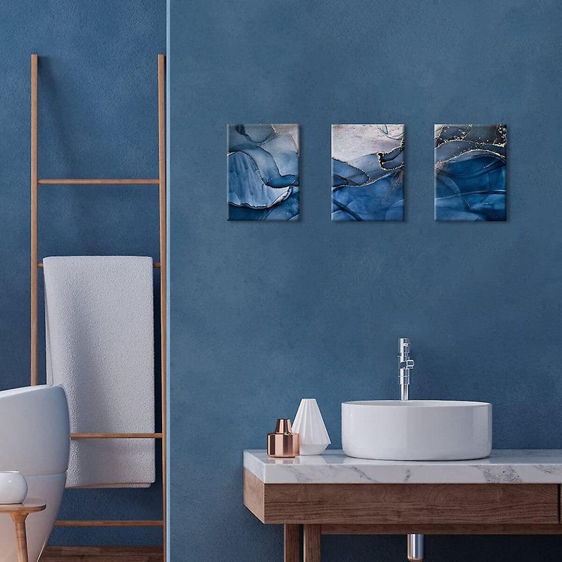 Дизайн ванной комнаты в синих тонах