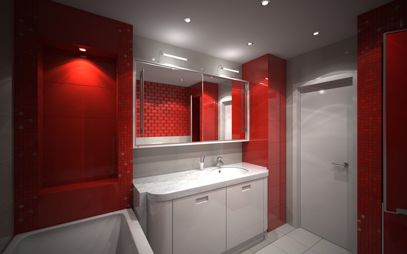 Проект дизайна интерьера ванной комнаты