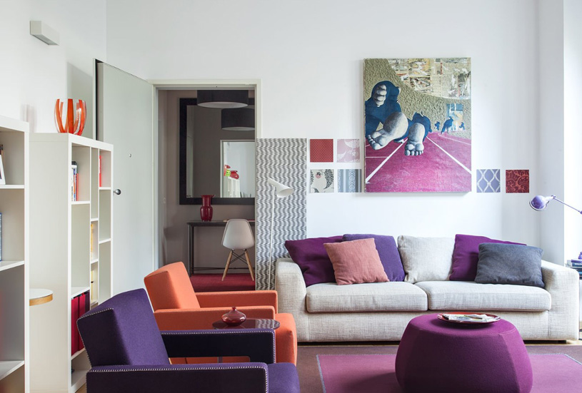Как выбрать цвет дивана в гостиную. Яркое сочетание