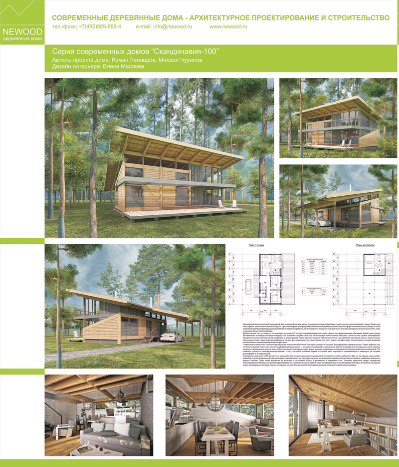 Серия современных деревянных домов СКАНДИНАВИЯ. Проектная организация: NEWOOD