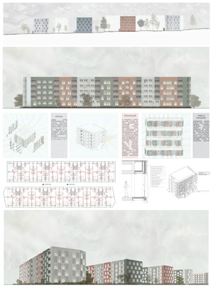 Проект капитального ремонта фасадов жилых домов серии 1-335. МАРХИ