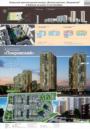 Проект жилого комплекса «Покровский» в Ижевске. ТОО «Шар курылыс» (Астана, Казахстан)