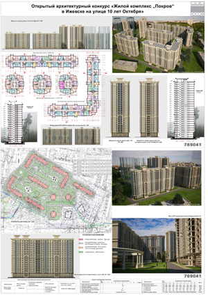 Проект жилого комплекса «Покровский» в Ижевске. Горпроект-8 (Москва)