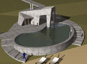 Проект кафе-бара с бассейном в зоне отдыха «Приморье». Проектная мастерская «АПМ-Сайт»