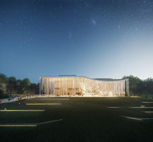 Проект концертного зала Tauras в Вильнюсе | Orange Architects