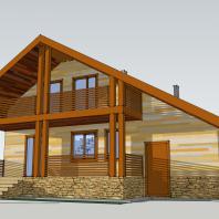 Проект двухэтажного одноквартирного дома с гаражем. АФ-студия. Архитектор: Дмитрий Антонов