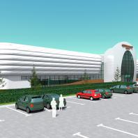 Проект здания фехтовального центра в Новосибирске. Проектная организация: «АкадемСтрой». Руководитель проекта: Турецкий Б.М. 2015 г.