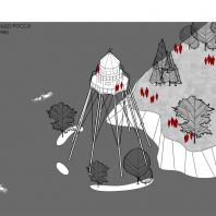 Конкурсная концепция туристского кластера в городе Глазове (Удмуртская Республика). 2020 г. Архитектурное бюро MAYAK Architects (Санкт-Петербург)