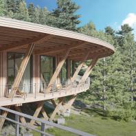 Проект деревянной мини-гостиницы «Ожерелье» в Карелии. Архитектурное бюро Романа Леонидова
